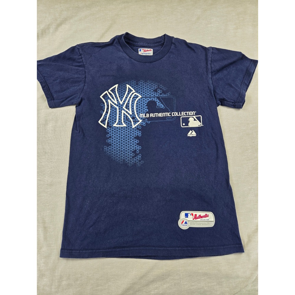 Majestic Mens New York‎ Yankees MLB Authentic Collection Navy Graphic T-Shirt S